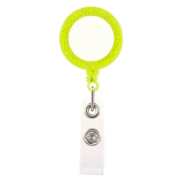 Reflector Retractable Badge Holder