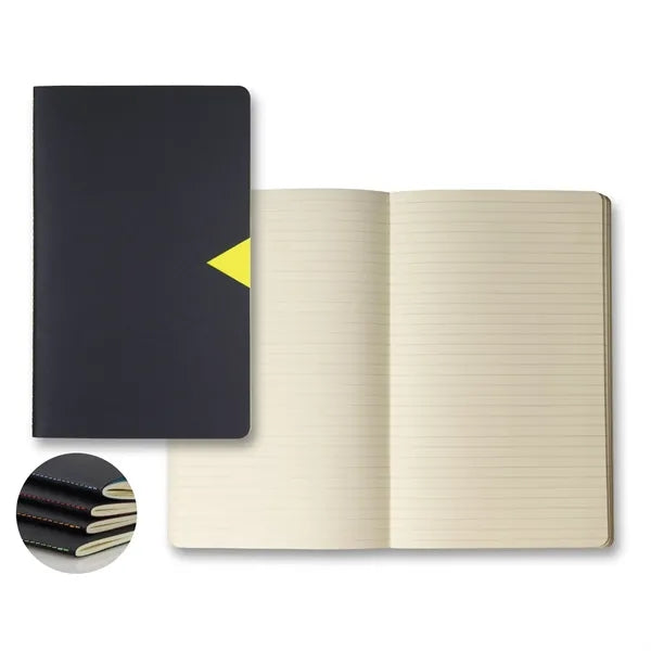 Black Notch Medio Lined Ivory Page Journal