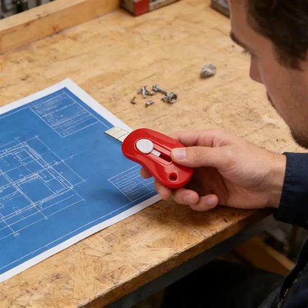 Retractable Mini Box Cutter With Hanging Hole