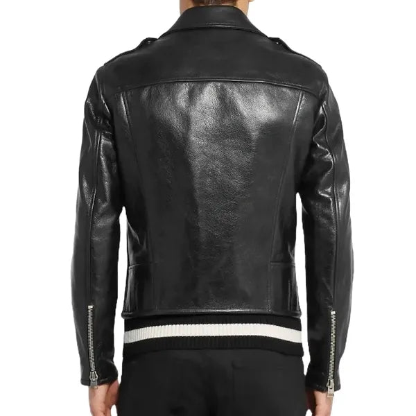 Men's Leather Biker Jacket ( XS - 4XL )