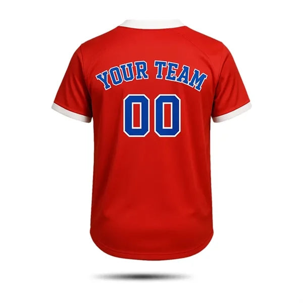 Men's Sublimated 2 Button Baseball Jersey 150G Interlock