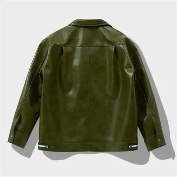 Fashion Signature Green Leather Jacket
