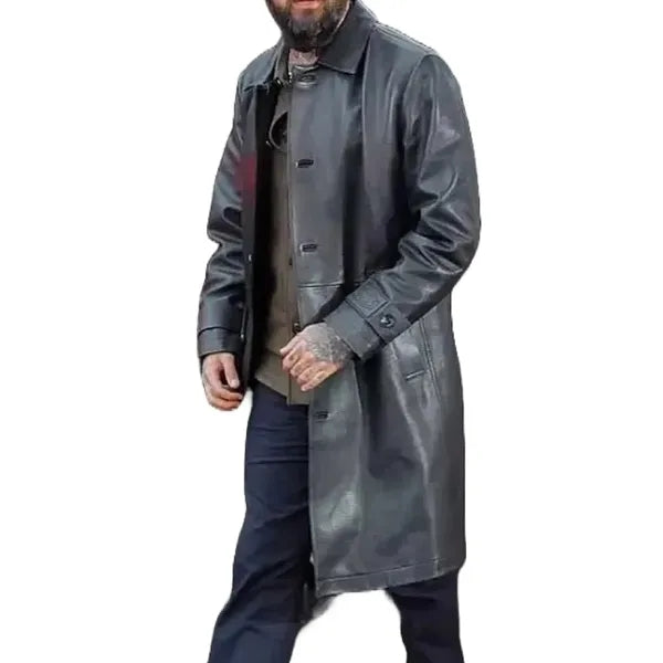 Genuine Leather Trench Coat ( XS - 4XL)