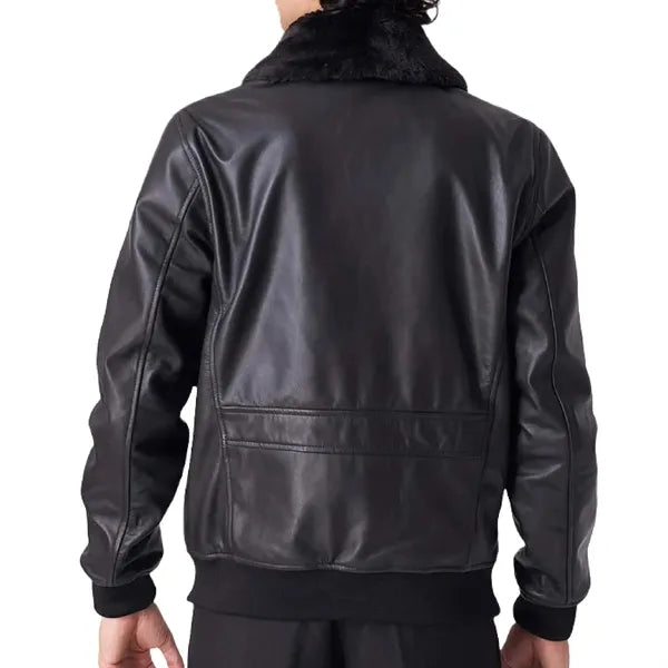 Timeless Fur Collar Leather Jacket