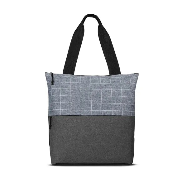 Flannel Check Accent Tote Bag