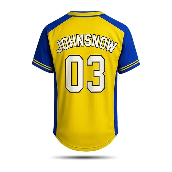 Interlock Men's Sublimated Full-Button Baseball Jersey-150G