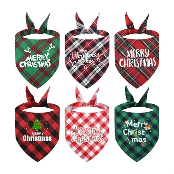 Classic Plaid Christmas Bandana for Dogs & Pets