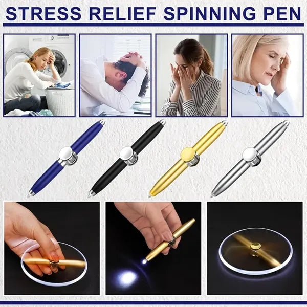 Spinning Fidget Pen with LED Light