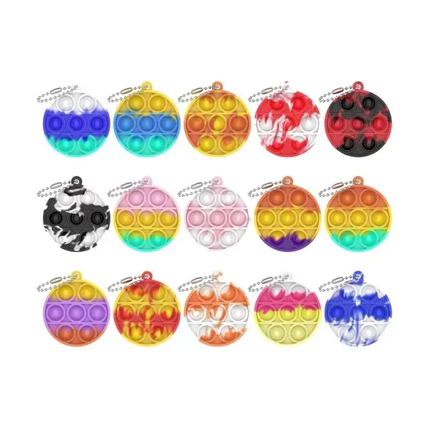 Push Pop Stress Reliever W/ Keychain