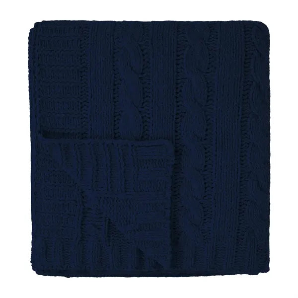 Cable Knit rPET Chenille Blanket