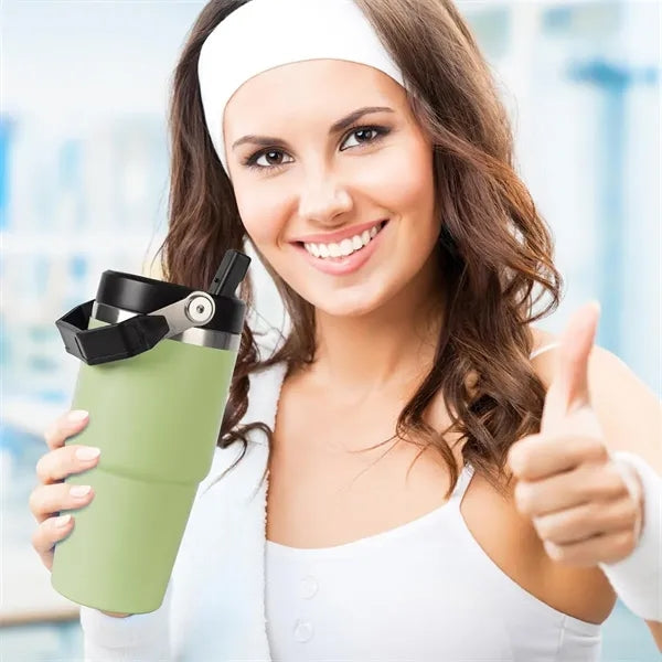30oz Flip Straw Tumbler with Handle