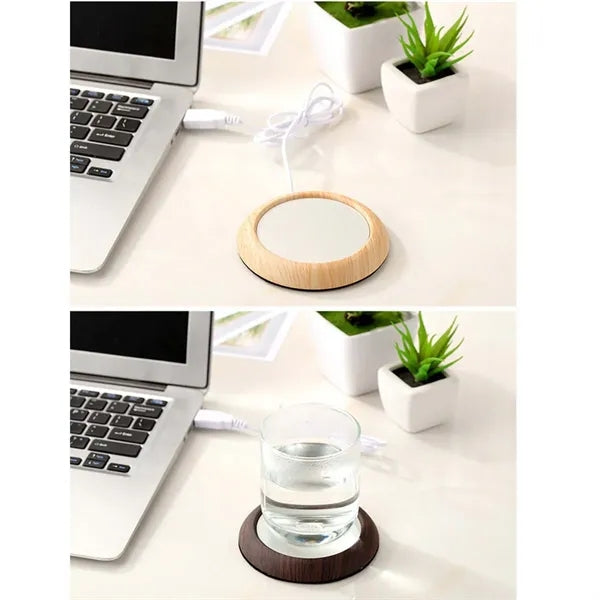 USB Wood Grain Cup Warmer