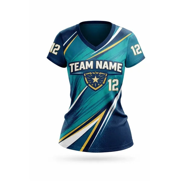 Women's Fanwear Football W/Shoulder & Siding Jersey Mesh