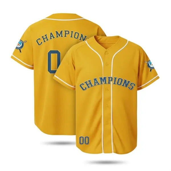 Premium Baseball Jersey Solid Color Full-Button Unisex