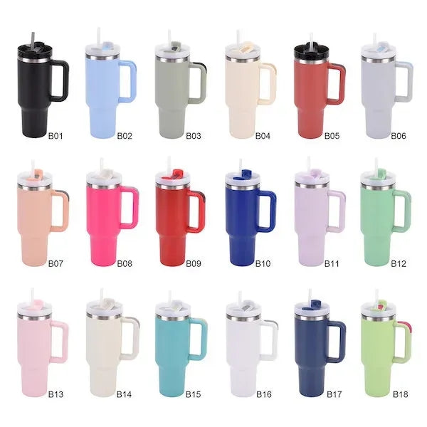 40oz Vacuum Mug with Straw