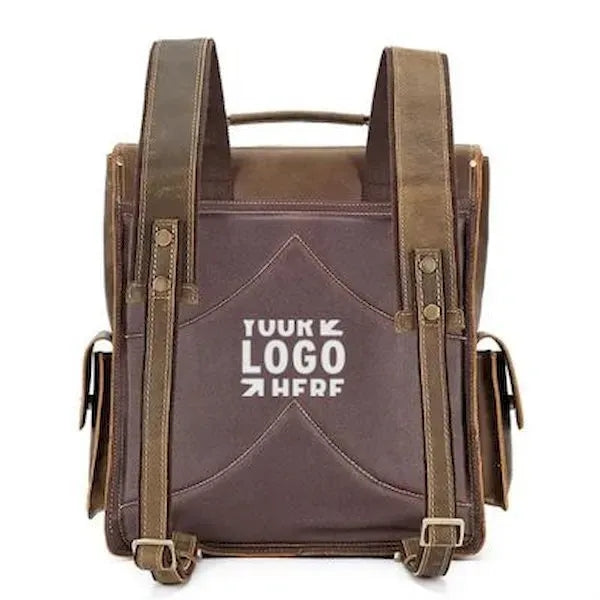 Genuine Leather Laptop Backpack Vintage Travel Bag