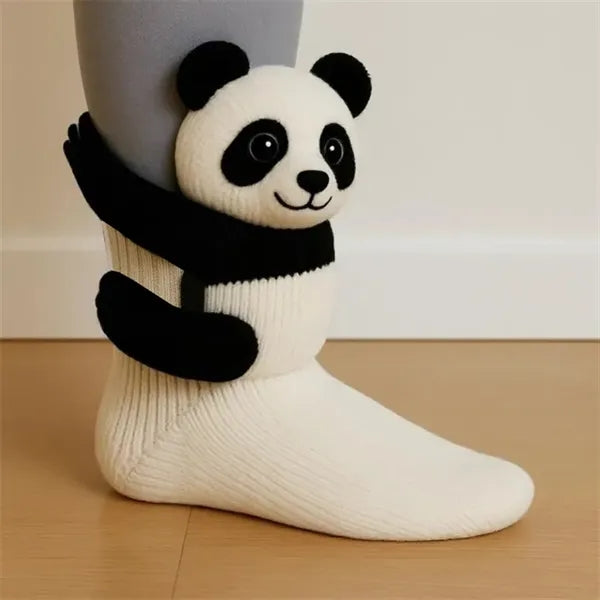 3D Hand Crocheted Knit Animal Socks