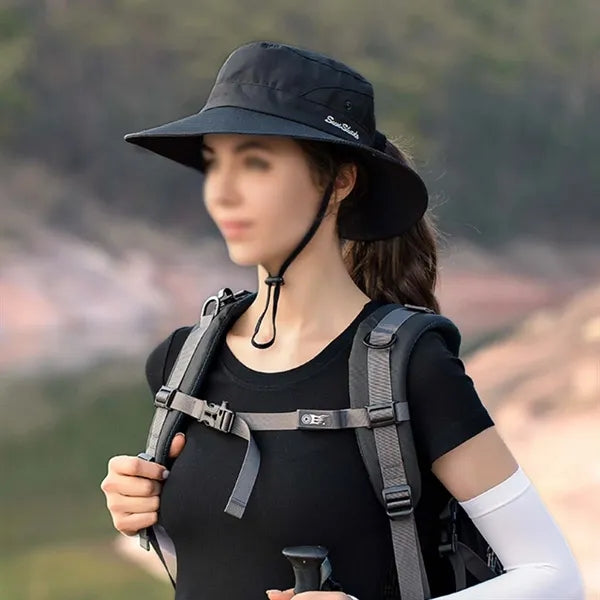 Summer beach lightweight waterproof foldable wide bucket hat