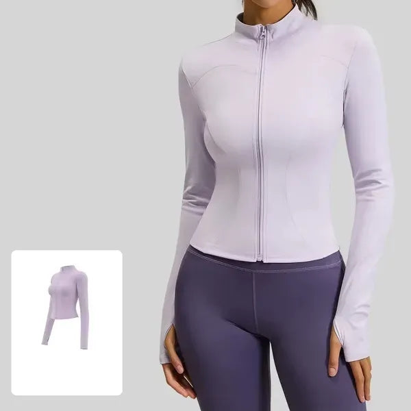 Women's Slim Fit Long Sleeve Workout Jacket
