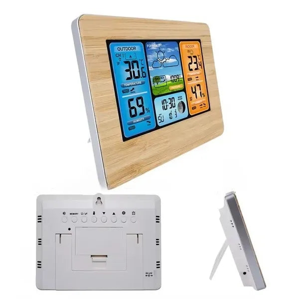 Wireless Weather Station Clock With Outdoor Sensor