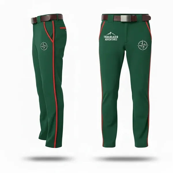Baseball Pants W/Piping and Contrast Pockets SouthKorea Silk