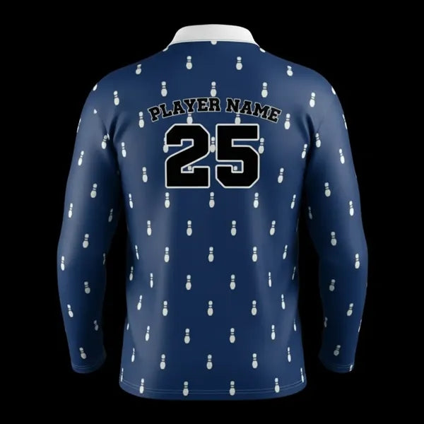 Sublimated Long Sleeve Polo shirt 160G Spandex Interlock