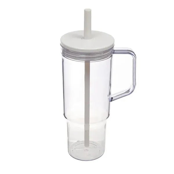 40oz Travel Mug with Handle & Straw