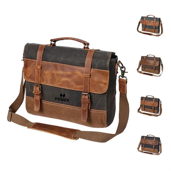 Canvas Leather Computer Laptop Bag