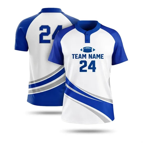 Men's Rugby Jersey Full Sublimated Front 2-Button