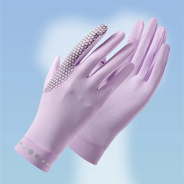 Cycling driving touchscreen mittens UV sun protection gloves