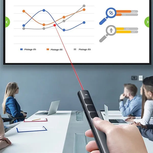Classroom business presentation clicker with red light