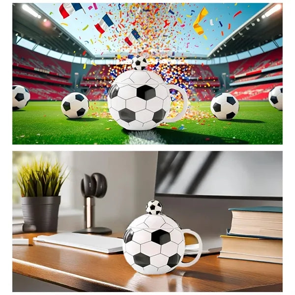 Funny coaches fans gifts 13.5 oz ceramic soccer mug set