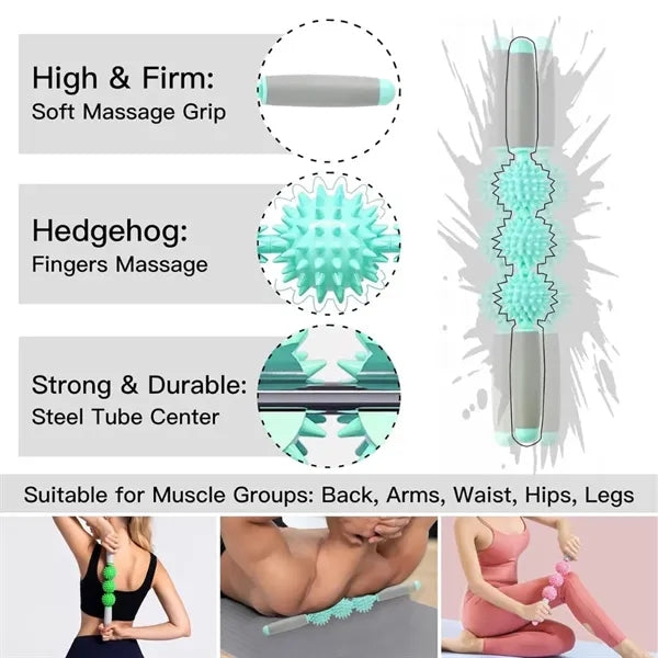 Multipurpose fitness yoga body leg back massage roller stick