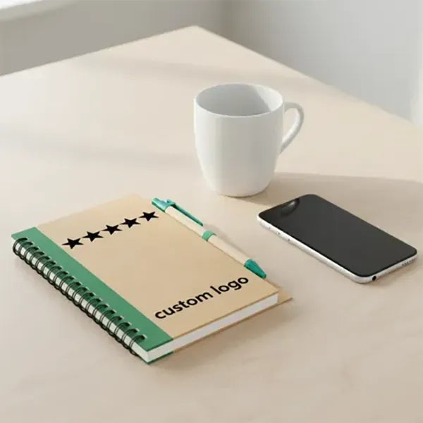 Kraft Paper A5 Notebook With Pen
