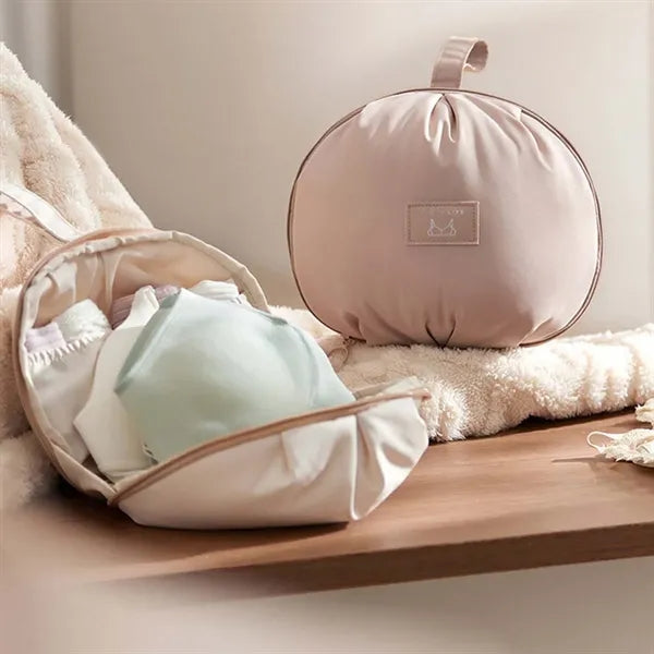 Portable travel underwear bra organizer bag with handle