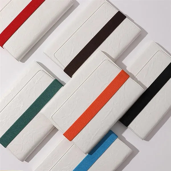 PU leather business work writing gift lined journal notebook