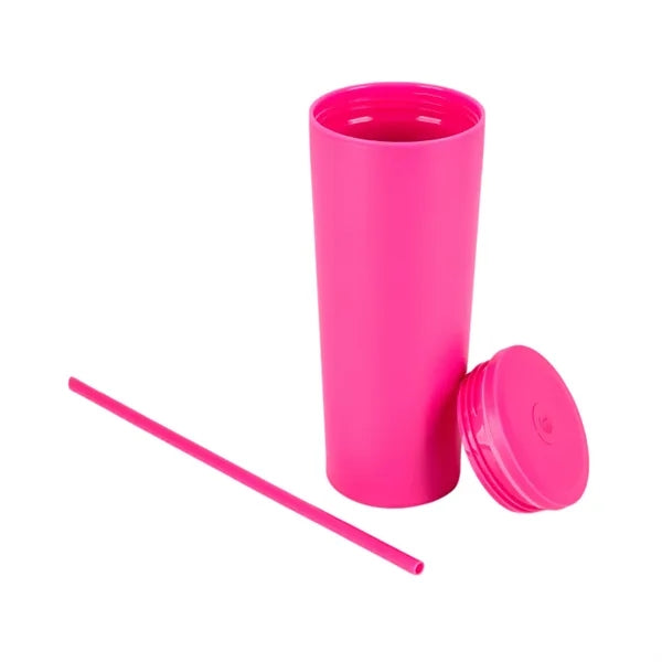 Bayard 24 oz. Double Wall Steel/PP Liner Straw Tumbler