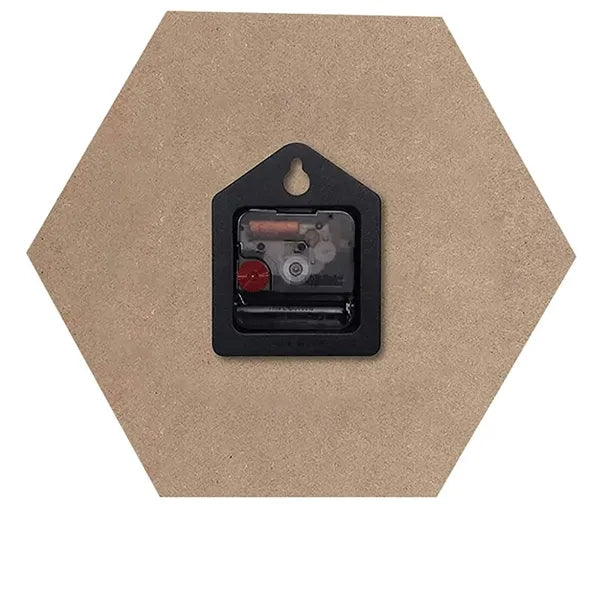 Wooden Hexagonal Wall Clock
