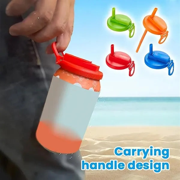 Can Lids W/ Straw