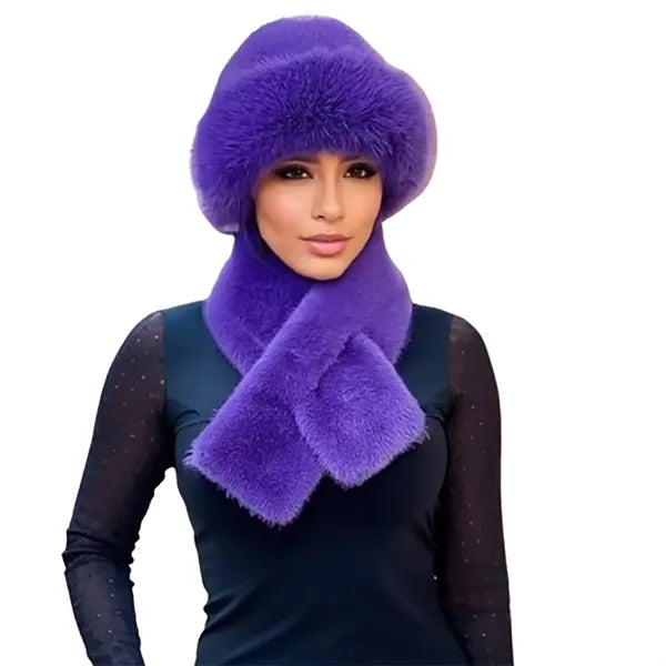 Plush Ear Warmer Hat & Scarf Set