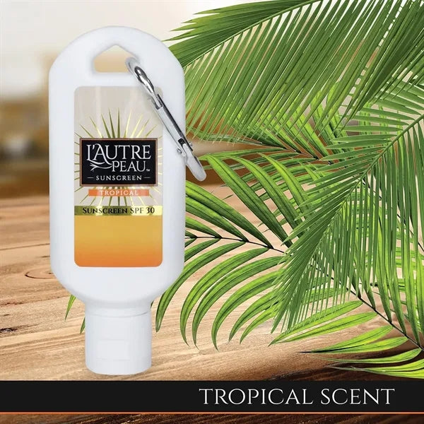 Tropical SPF-30 Sunscreen with Carabiner, 2oz