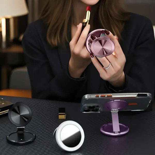 Magnetic Selfie Ring Light with Mirror and Phone Stand