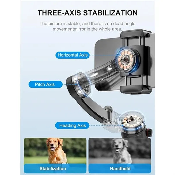Phone Gimbal Stabilizer for Video Recording w/ Fill Light