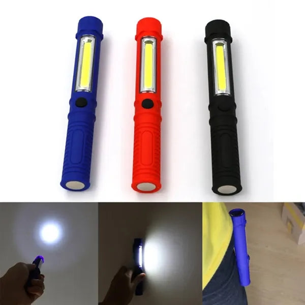 Magnetic COB Work Light Pen-Style LED Flashlight