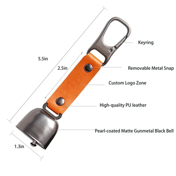 PU Leather Bear Bell with Clip
