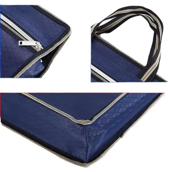 Portable waterproof Oxford cloth widened file bag