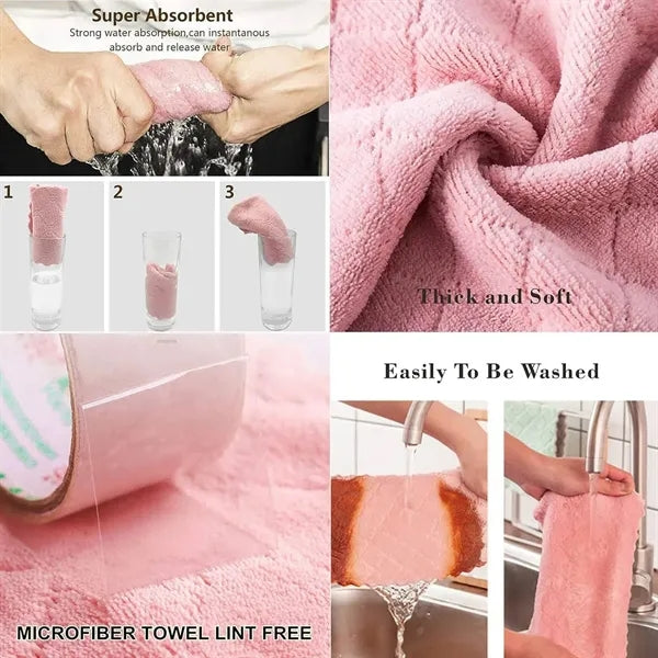 Thick Microfiber Dish Cloth - Absorbent & Scratch-Free