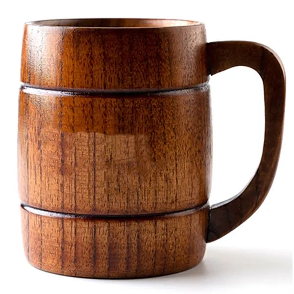 18 Oz Tankard Handmade Wooden Beer Mug w/Handle
