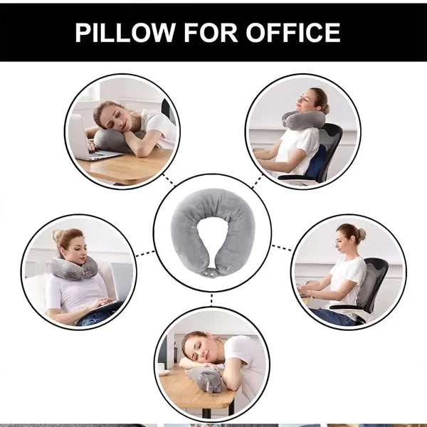 2 in 1 Neck Pillow and Soft Fleece Flight Blanket