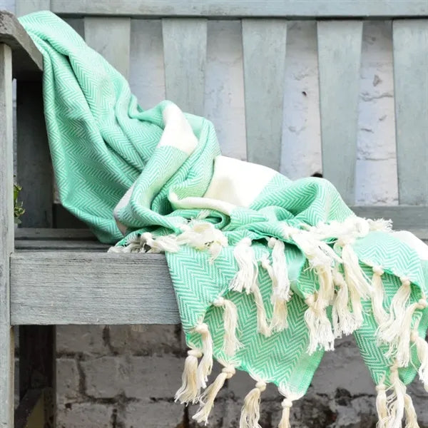 Fringe Striped Beach Towel
